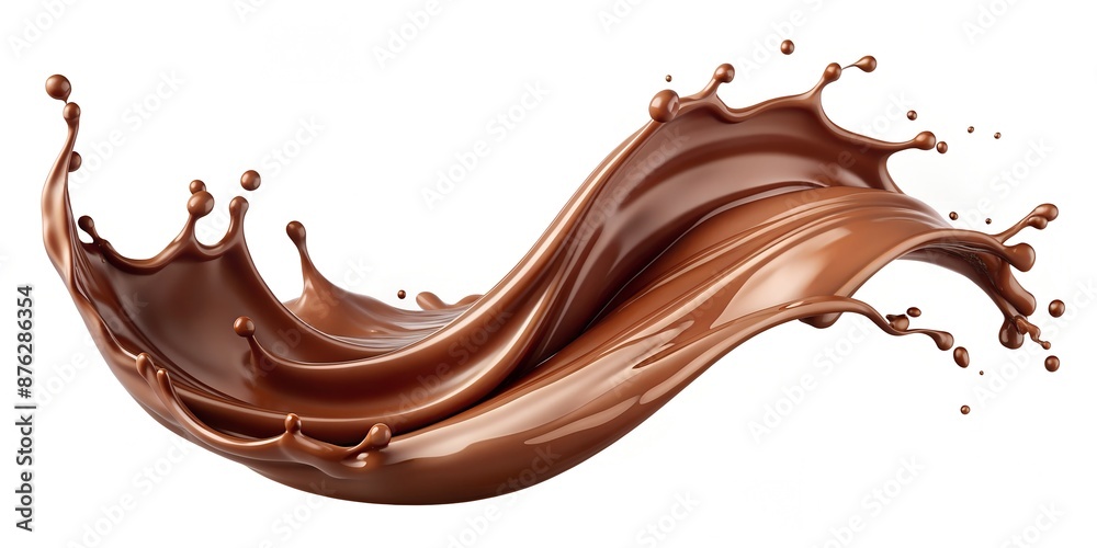 Chocolate splash isolated on white background Chocolate splash isolated on white background