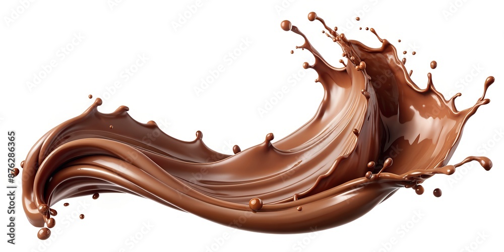 Chocolate splash isolated on white background Chocolate splash isolated on white background