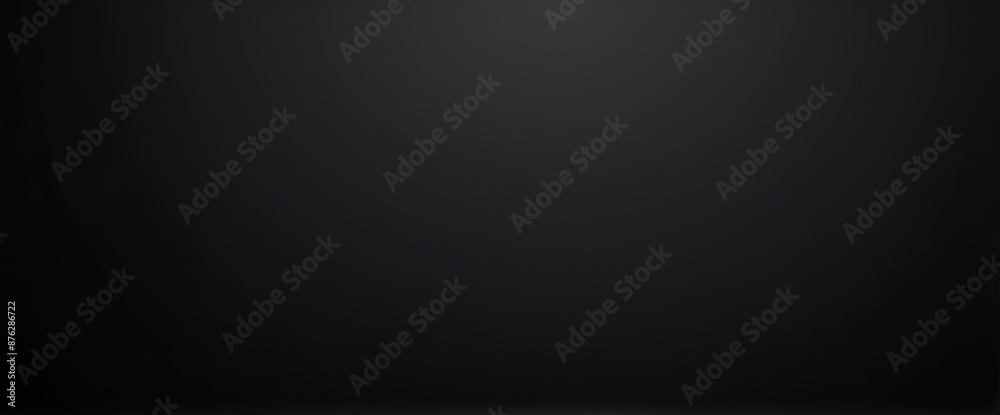 Abstract black gradient background, empty dark texture wallpaper black color studio room background. ai