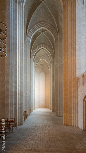 Photography The interior of Grundtvig church in Copenhagen Denmark