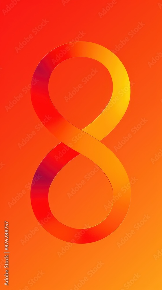 the number eight is shown on an orange background the number eight is shown on an orange background