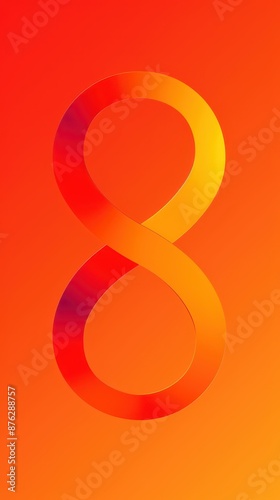 the number eight is shown on an orange background © cff999