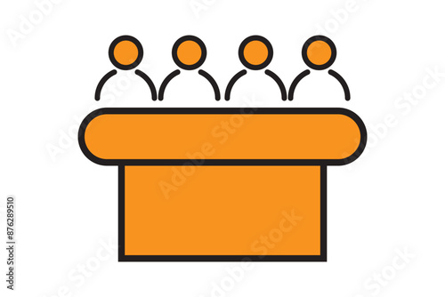 Jury group committee icon. Vector illustration design.