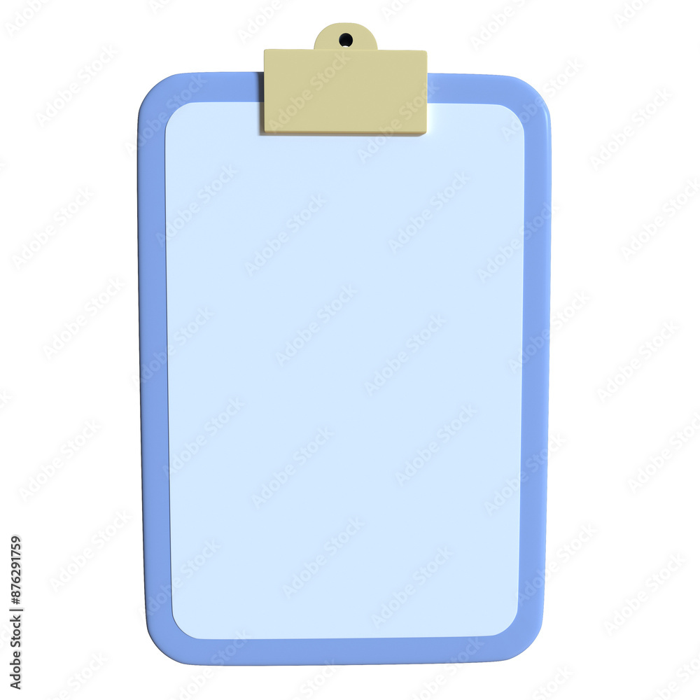 Writing board On transparent background. 3D rendering. Writing board On transparent background. 3D rendering.