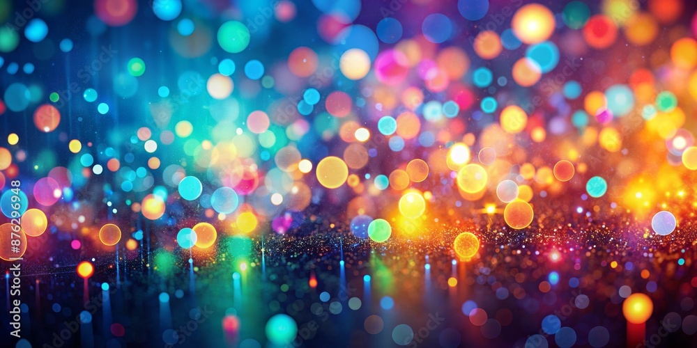 Naklejka premium Abstract Bokeh Background with Colorful Lights, bokeh, lights, abstract, background, glitter