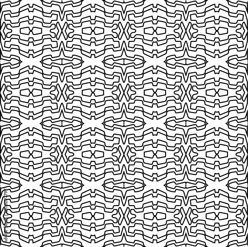 Abstract shapes.Patterns from lines.White wallpaper. Vector graphics for design, textile, decoration, cover, wallpaper, web background, wrapping paper, fabric, packaging. Repeating pattern. Abstract shapes.Patterns from lines.White wallpaper. Vector graphics for design, textile, decoration, cover, wallpaper, web background, wrapping paper, fabric, packaging. Repeating pattern.