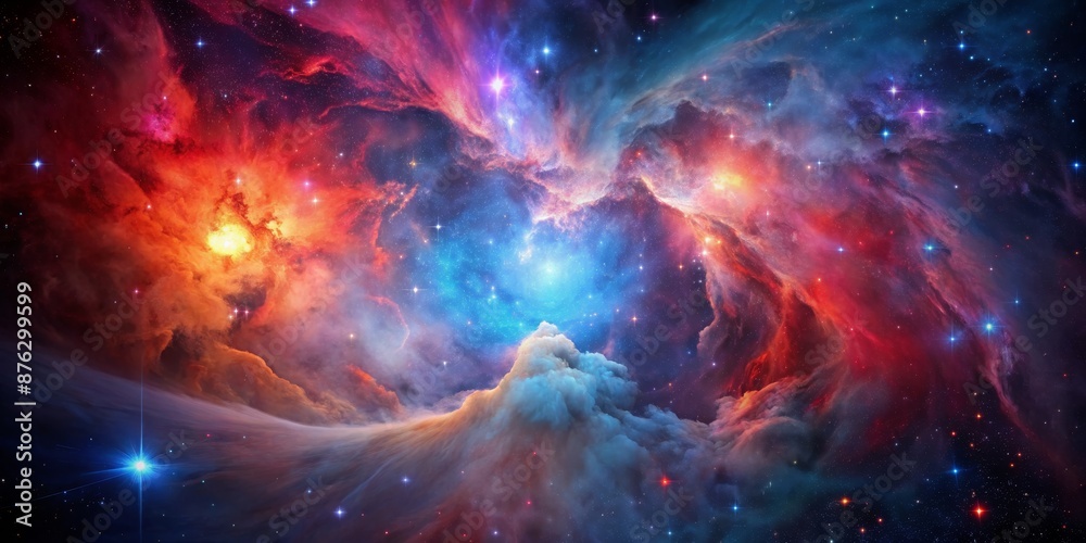 Cosmic Dance Nebulae in Red and Blue Hues, Starry Night, Space Art, Galaxy, Celestial, , nebula, starry night, space art, galaxy, celestial Cosmic Dance Nebulae in Red and Blue Hues, Starry Night, Space Art, Galaxy, Celestial, , nebula, starry night, space art, galaxy, celestial