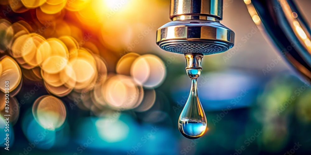 Golden Hour Water Drop, Faucet, Bokeh, Macro, Reflection Golden Hour Water Drop, Faucet, Bokeh, Macro, Reflection