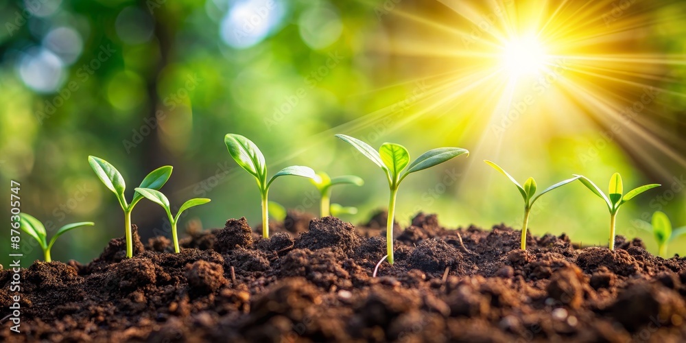 New Life Emerging From the Soil Under the Warm Sun, growth, nature, spring, seedling New Life Emerging From the Soil Under the Warm Sun, growth, nature, spring, seedling