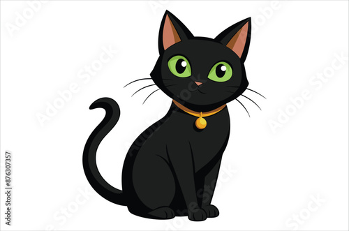 black cat cartoon,  black cat vector,  icon vector illustration,   cat silhouette of a   cat  isolated on a white background,  eps,  png,  svg,  vector 