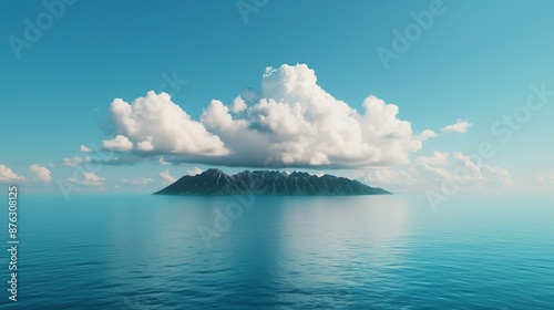 Dive into surrealism with dreamscapes showcasing swirling clouds, floating islands, and landscapes that inspire awe. Clean and Clear Color, Realistic Photo, , Minimalism,