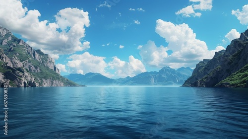 Dive into surrealism with dreamscapes showcasing swirling clouds, floating islands, and landscapes that inspire awe. Clean and Clear Color, Realistic Photo, , Minimalism,