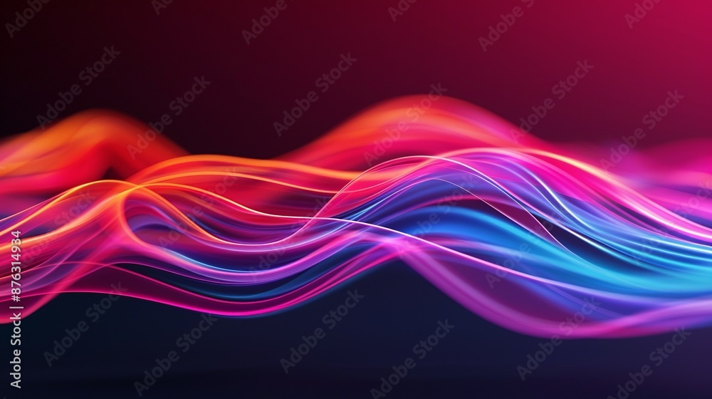 Fototapeta premium Capture the essence of scientific advancement with abstract artwork featuring electrons, digital electron patterns, and electric energy dynamics. Clean and Clear Color, Realistic Photo, , Minimalism,