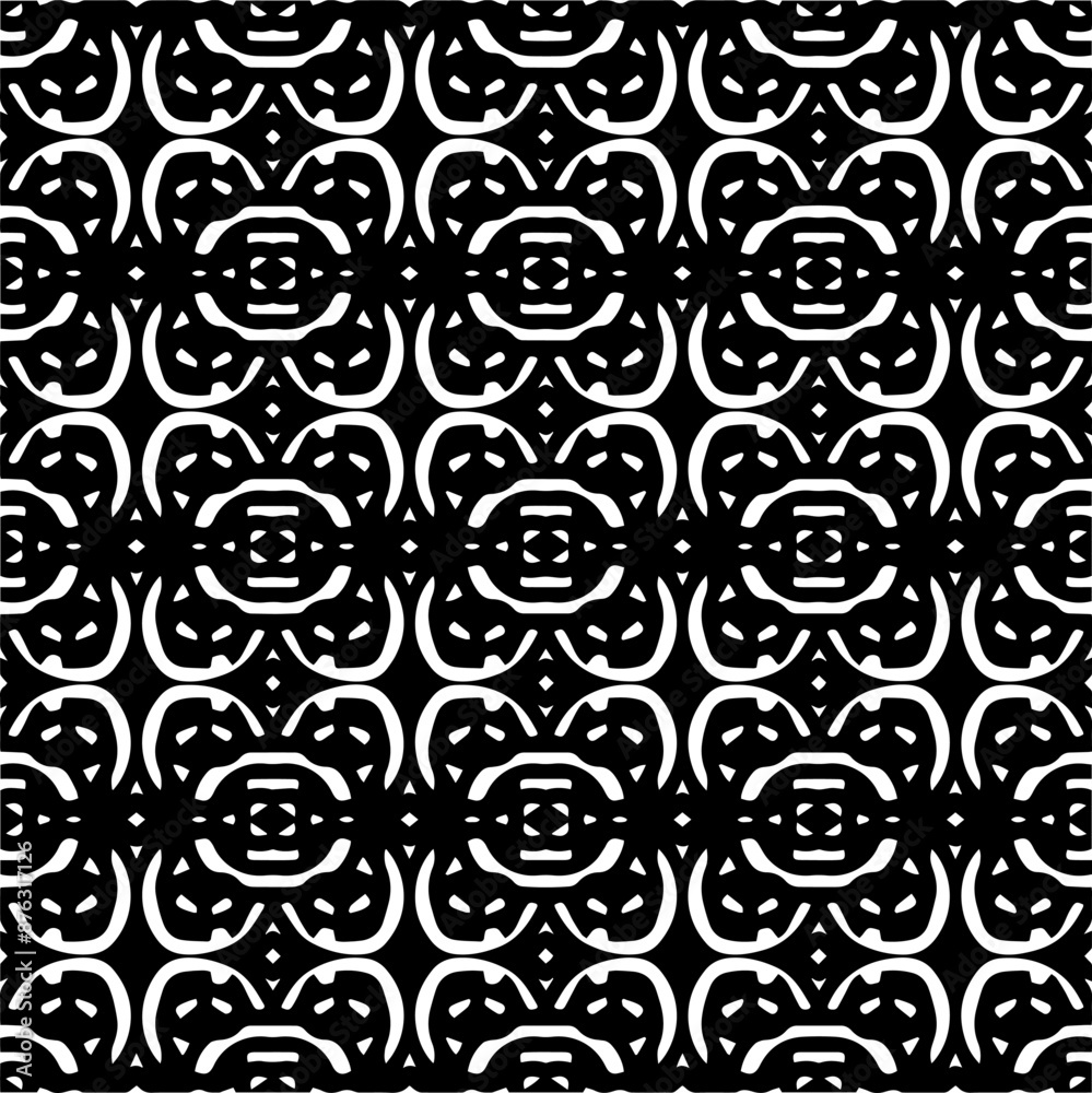 White background with black pattern. Seamless texture for fashion, textile design, on wall paper, wrapping paper, fabrics and home decor. Simple repeat pattern. White background with black pattern. Seamless texture for fashion, textile design, on wall paper, wrapping paper, fabrics and home decor. Simple repeat pattern.