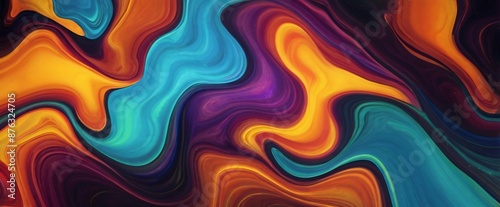 abstract colorfull fluid or liquid background photo