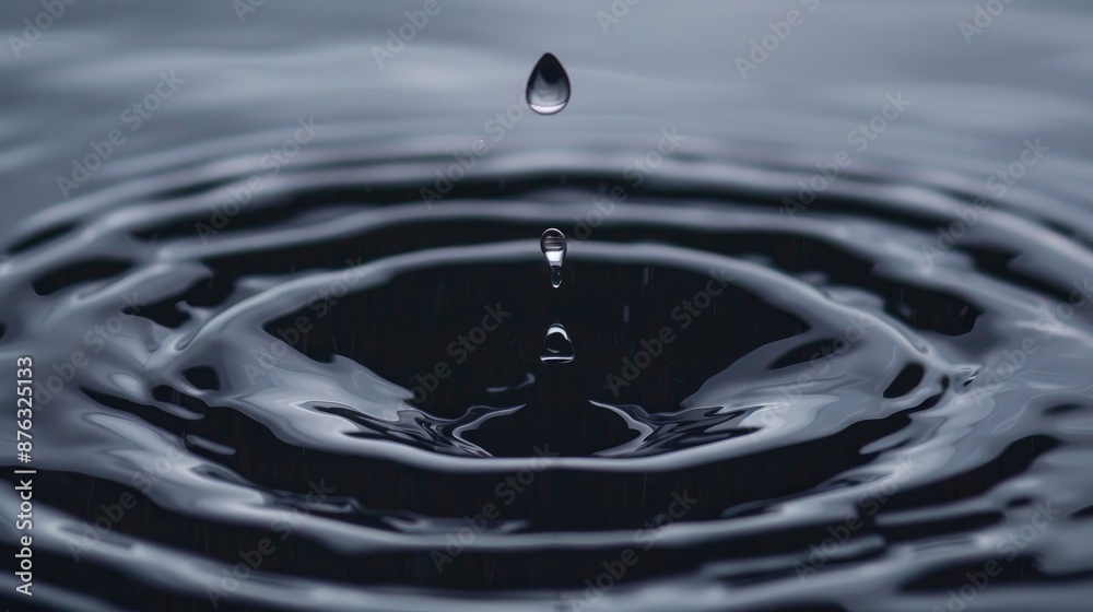 Dropper tip releasing water droplet Dropper tip releasing water droplet