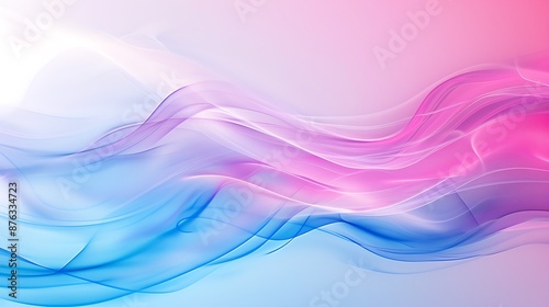 Abstract Pink and Blue Swirling Waves