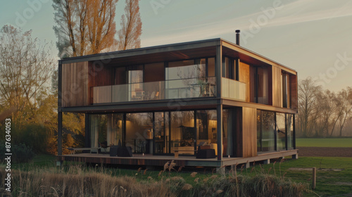 Modern prefabricated modular house 