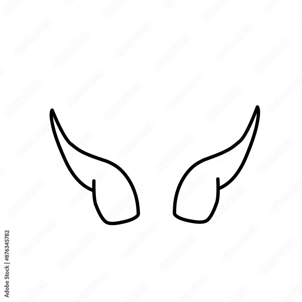 Obraz premium Horn thin line icon