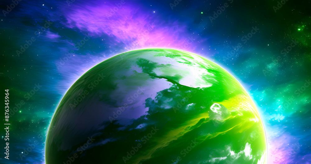 Abstract elegant wallpaper with alien planet Abstract elegant wallpaper with alien planet