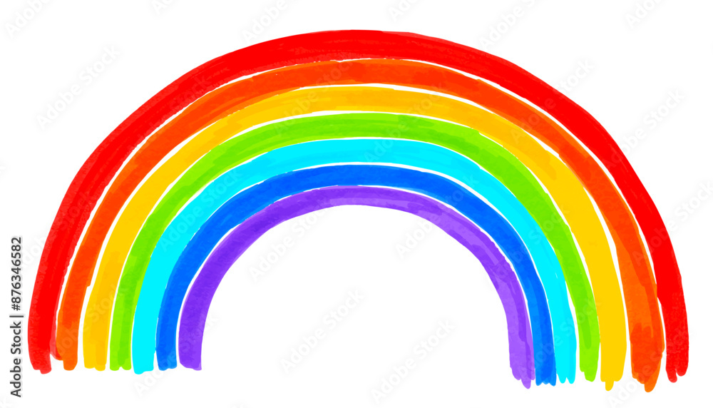 Felt pen hand drawn vector illustration of Rainbow Arc Felt pen hand drawn vector illustration of Rainbow Arc