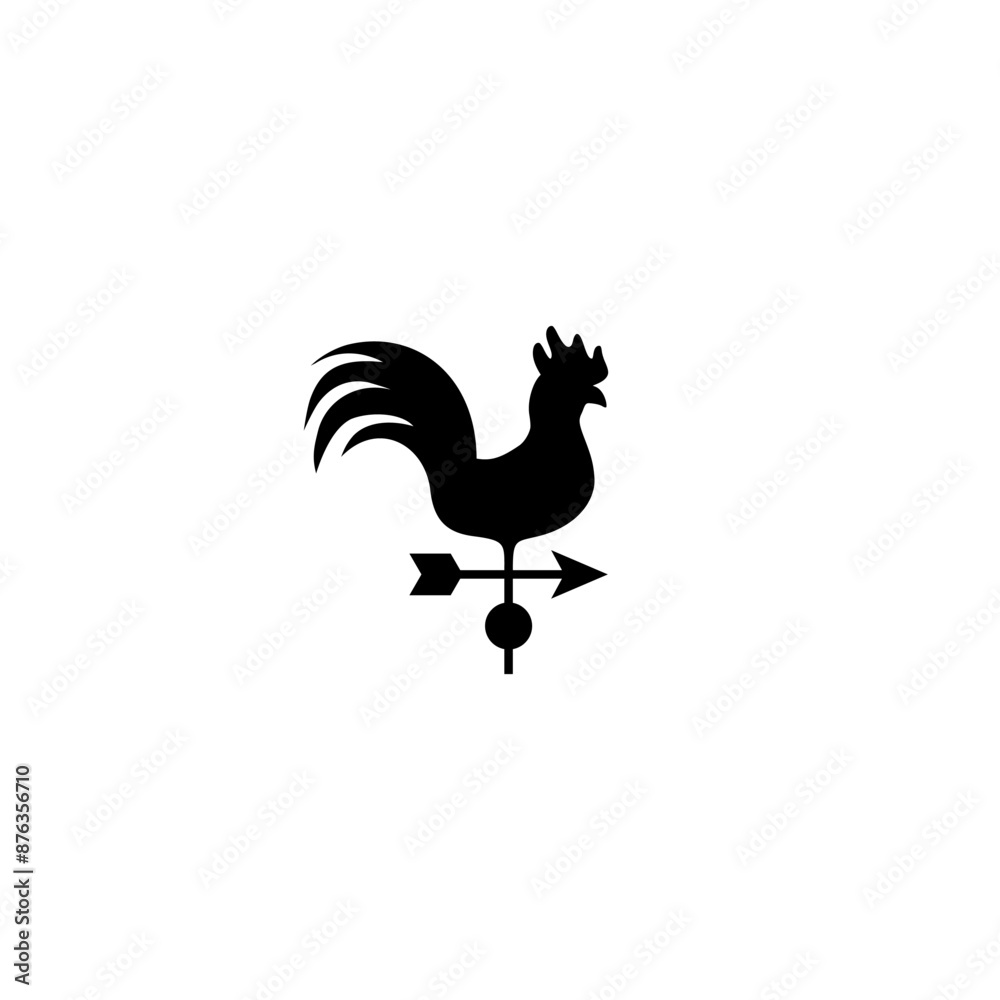 Weather vane icon isolated on white background Weather vane icon isolated on white background