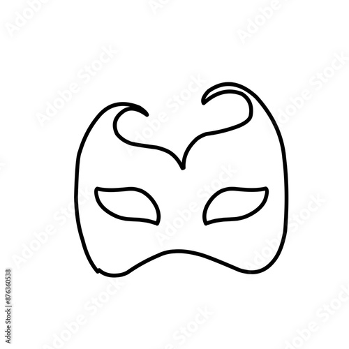 outline carnival masks