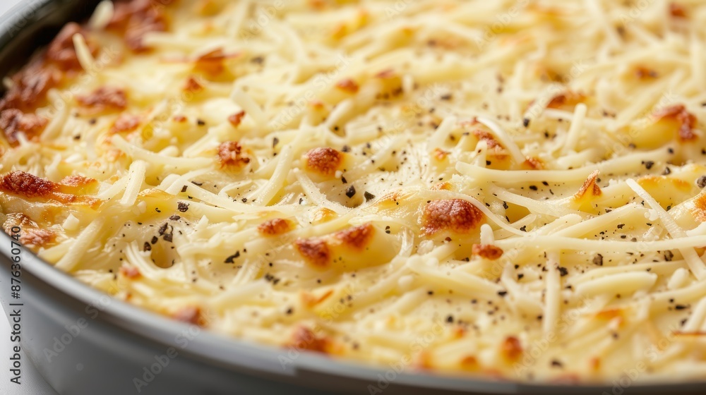 Macro shot of a creamy base with fine Parmesan and Gorgonzola, highlighting the intricate textures and rich colors, cinematic lighting, focus cover all object, deep dept of field Macro shot of a creamy base with fine Parmesan and Gorgonzola, highlighting the intricate textures and rich colors, cinematic lighting, focus cover all object, deep dept of field