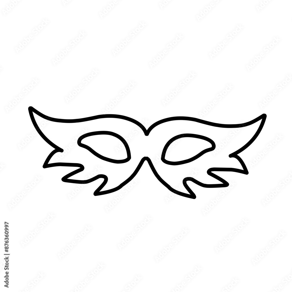 outline carnival masks outline carnival masks