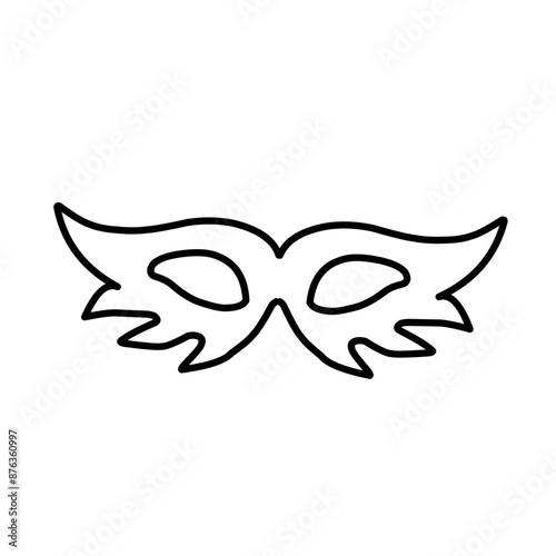 outline carnival masks