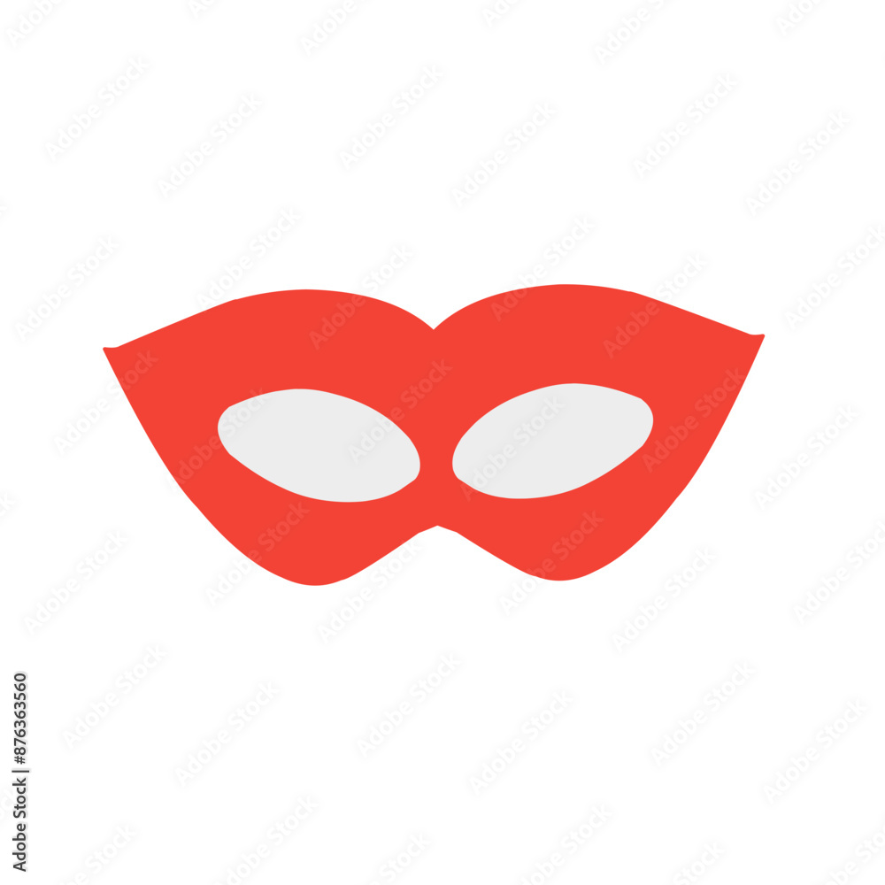 Carnival mask red silhouettes vector Carnival mask red silhouettes vector