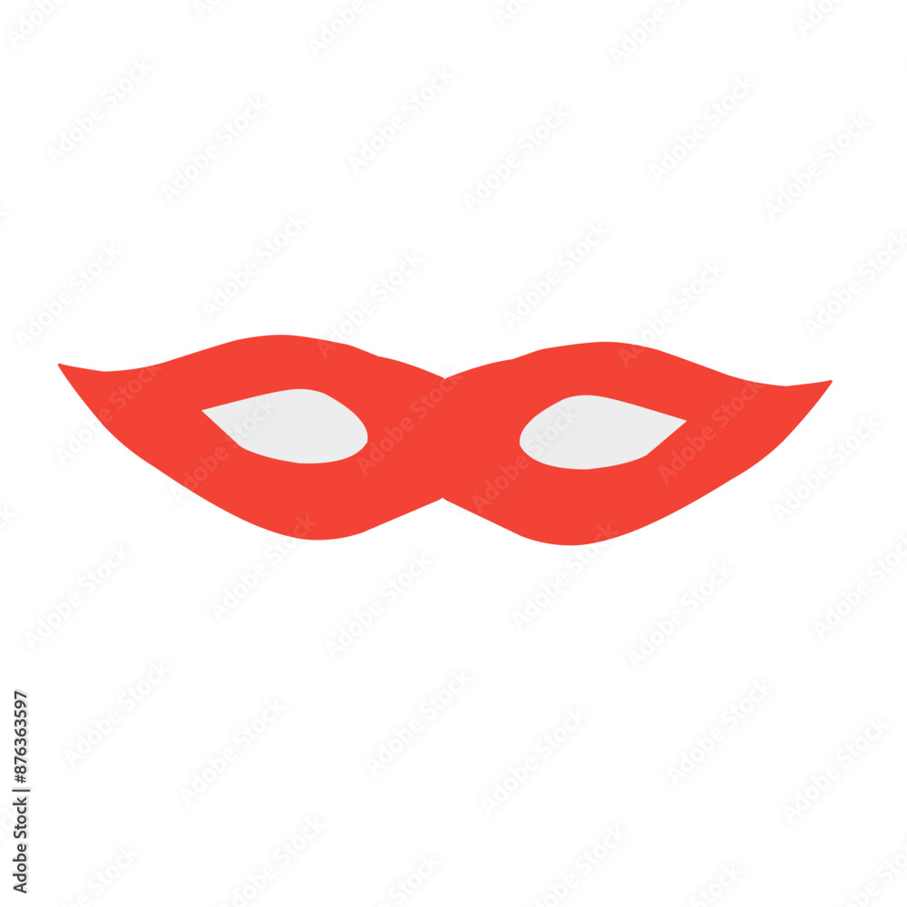 Carnival mask red silhouettes vector Carnival mask red silhouettes vector