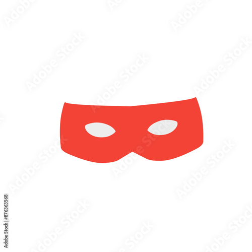 Carnival mask red silhouettes vector