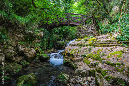 Marvelous scenery at the Grotte del Bussento WWF Oasis, near Morigerati. Cilento, Campania, Italy.