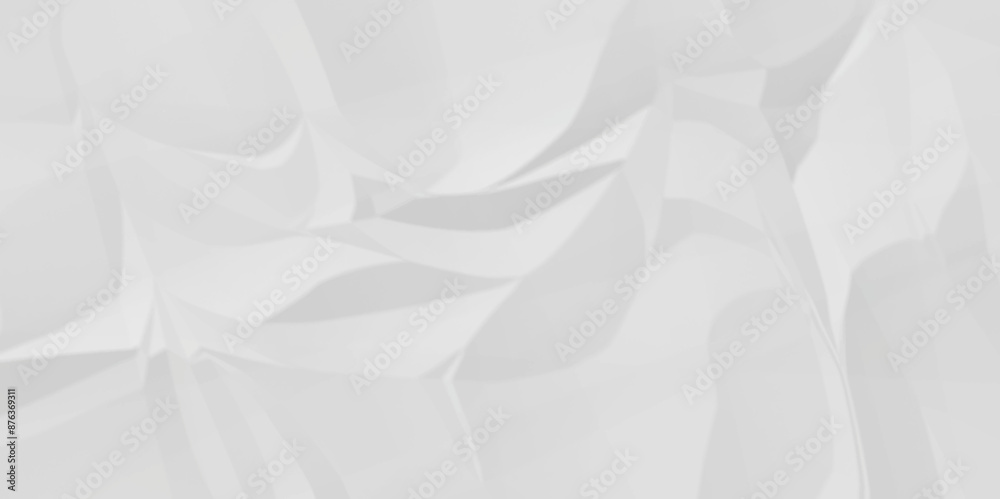 Obraz premium White wrinkly backdrop paper background. panorama craft wrinkly paper texture background, crumpled pattern texture. paper crumpled texture. white fabric crushed textured crumpled.