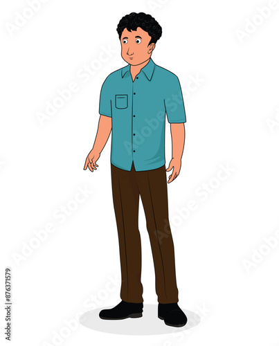 Indian young boy cartoon character design for 2d animation