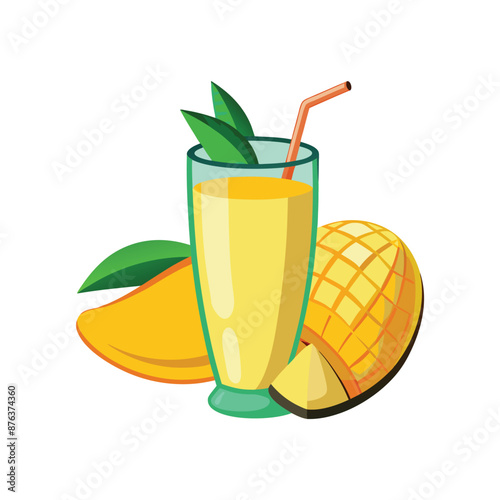 Drinks vector illustration. Collection of cocktails in flat design
