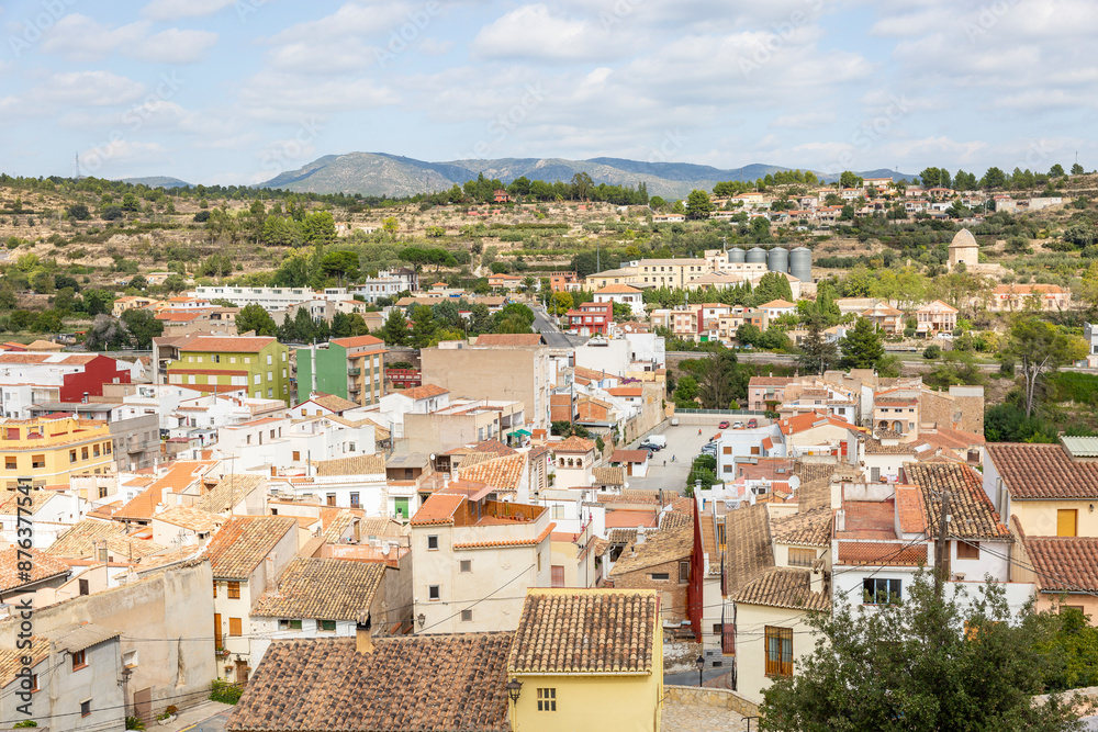 Fototapeta premium a view over Jerica town, comarca of Alto Palancia, Province of Castellon, Community of Valencia, Spain