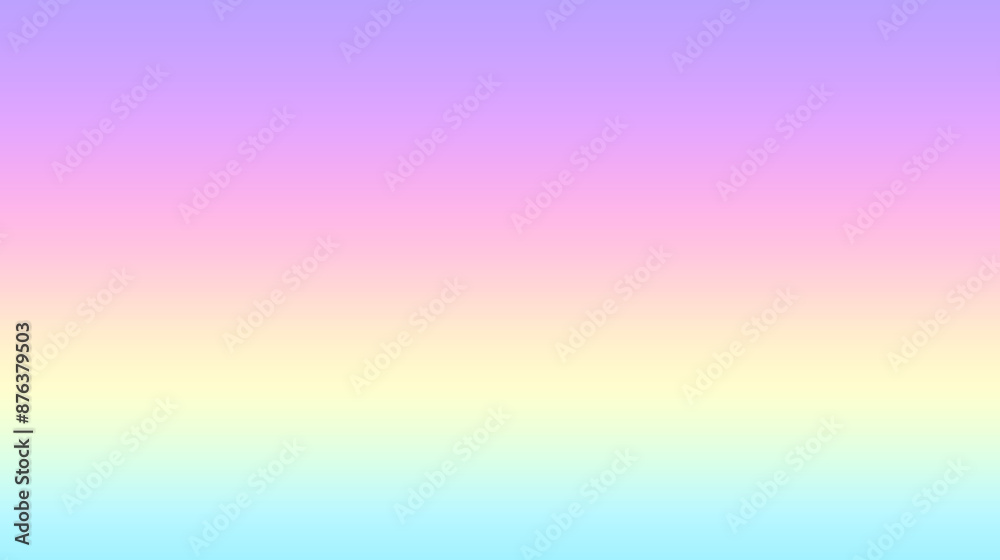 Obraz premium A beautiful pastel gradient background with soft transitions between purple, pink, yellow, and blue hues, perfect for design projects.