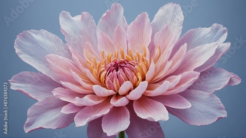A large flower with a dark backdrop, shown in a highly detailed digital close-up painting