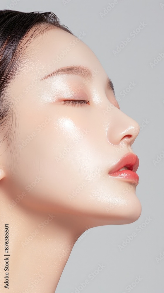 Beauty with bone essence treatment and bright complexion, realistic, radiant and clear Beauty with bone essence treatment and bright complexion, realistic, radiant and clear