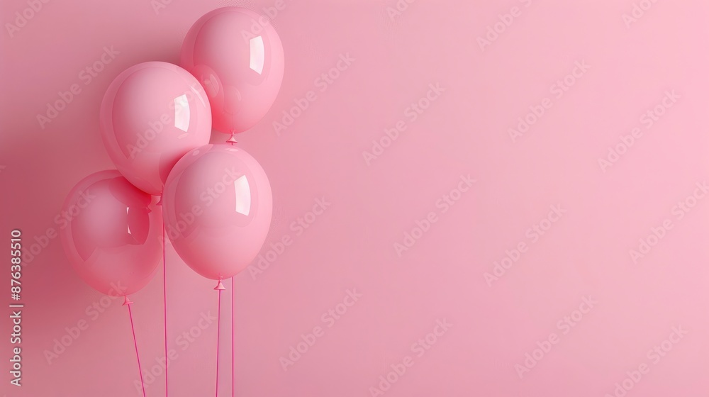 3D Pink Balloon For A Baby Girlýs Birthday Party, Gender Reveal 3D Pink Balloon For A Baby Girlýs Birthday Party, Gender Reveal