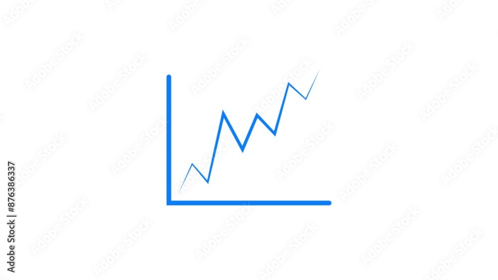 business graph chart icon animation.business growth and success graph chart business graph chart icon animation.business growth and success graph chart