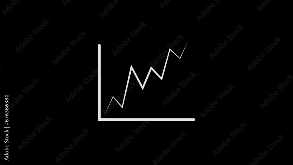business graph growing success.Animated arrow growth up and down icon. business graph growing success.Animated arrow growth up and down icon.