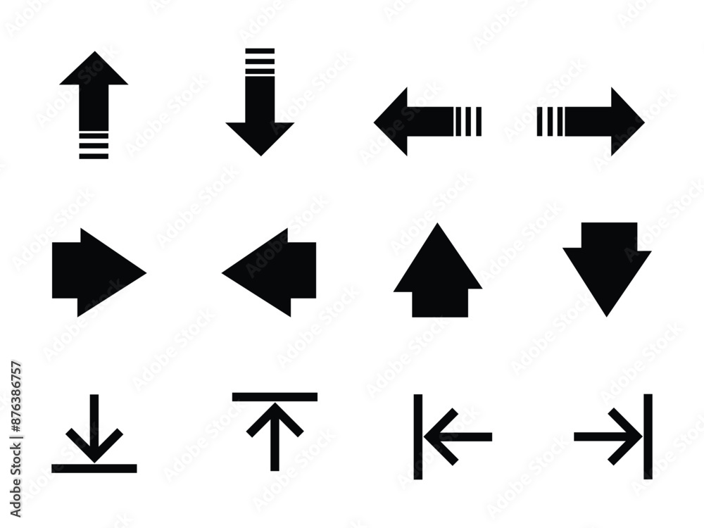 Arrow vector hand-drawn sketch icon set Arrow vector hand-drawn sketch icon set