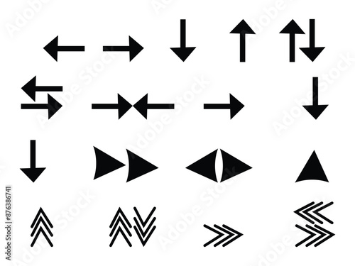 Arrow vector hand-drawn sketch icon set