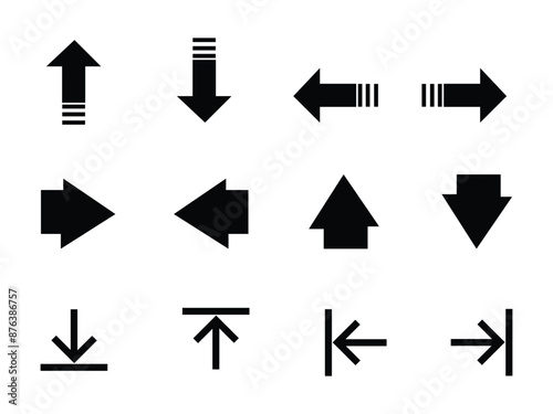 Arrow vector hand-drawn sketch icon set