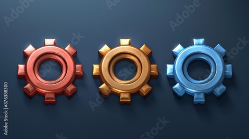 Cog illustration. Beautiful cog concept