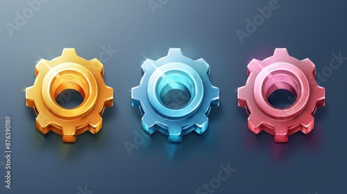 Cogwheel illustration. Beautiful cog concept