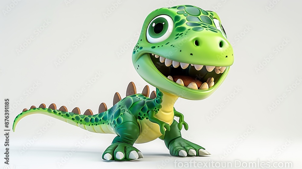 Fototapeta premium Cute 3D dinosaur
